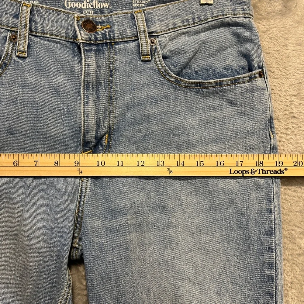Goodfellow & Co Straight Jeans Mens 32x30 Light Blue Total Flex Denim